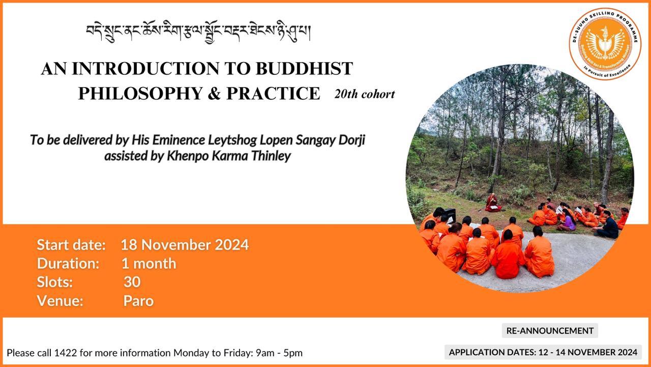 Re-Announcement-An Introduction to Buddhist Philosophy & Practice